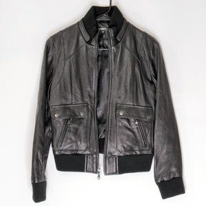 DKNY |  Leather Bomber Jacket